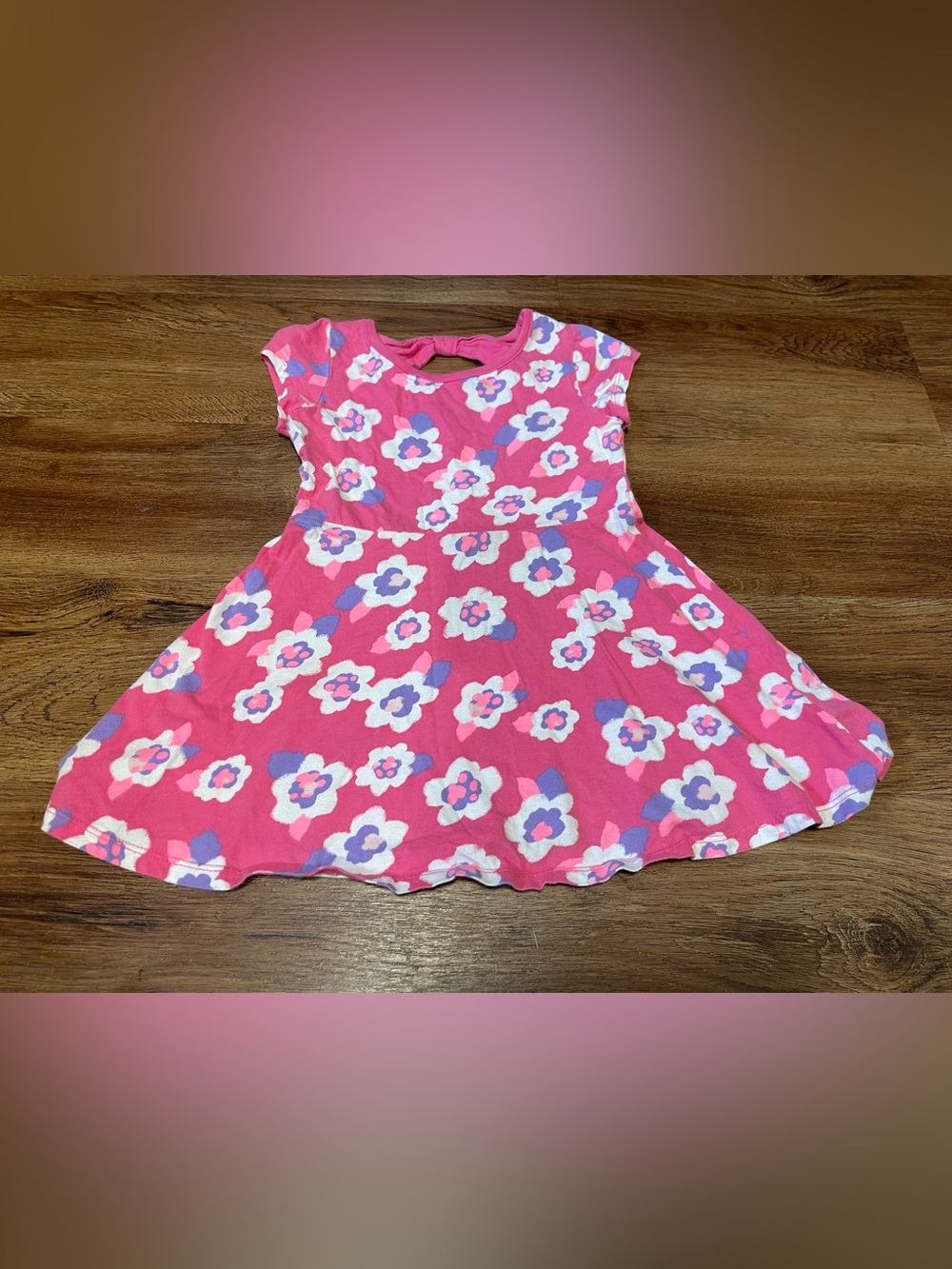 Girls Pink Floral  Dress